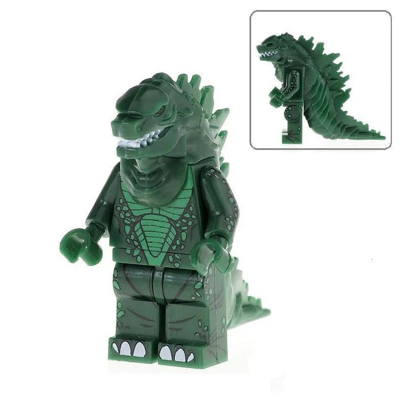 Godzilla Green Kaiju Lego Minifigures Custom Toys - DelsBricks MinifiguresLego Horror MinifiguresDelsBricks MinifiguresDelsbricks.com