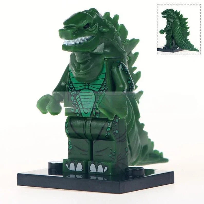 Godzilla Green Kaiju Lego Minifigures Custom Toys - DelsBricks MinifiguresLego Horror MinifiguresDelsBricks MinifiguresDelsbricks.com
