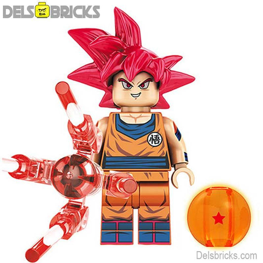 Goku Super Saiyan Red Hair Dragon Ball Z - DelsBricks MinifiguresMinifiguresDelsBricks MinifiguresDelsbricks