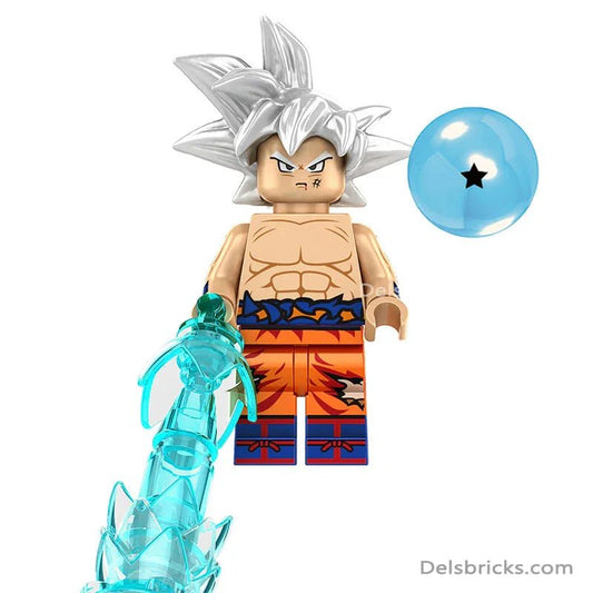 Goku Super Saiyan white Hair Dragon Ball Z - DelsBricks MinifiguresMinifiguresDelsBricks MinifiguresDelsbricks