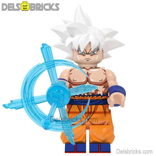 Goku White Hair Dragon Ball Z lego Minifigures Custom Anime Toys - DelsBricks MinifiguresMinifiguresDelsBricks MinifiguresDelsbricks