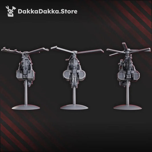 GorgWorks Copters by DakkaDakka 28mm Heroic Scale Miniature, 65mm tall, 3 Vehicles - DelsBricks Toys & CollectiblesResin Printed MiniatureDelsBricks Toys & CollectiblesMega Diamonds & Schwartzreiter Mini Forge