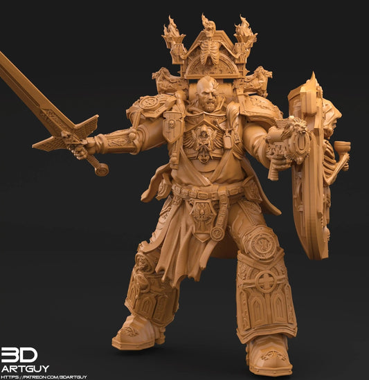 Grim Knight by 3DArtGuy 32mm scale, 50mm or 100mm, Miniature War Gaming Figure, Grim Dark, Proxy, Terminator, Death Wing, I, Angel - DelsBricks Toys & CollectiblesResin Printed MiniatureDelsBricks Toys & CollectiblesMega Diamonds & Schwartzreiter Mini Forge