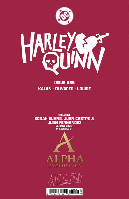 Harley Quinn 58 Sorah Suhng Exclusive Virgin Var (01/28/2026) - DelsBricks Toys & CollectiblesCOMIC BOOKDelsBricks Toys & CollectiblesUnknown Comic Books