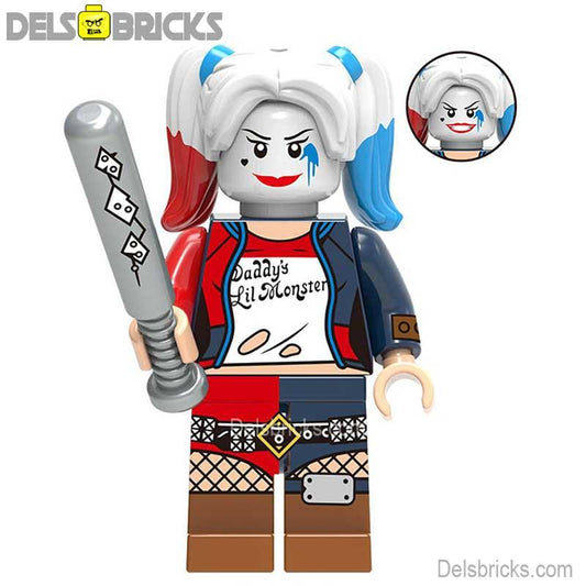 Harley Quinn - Suicide Squad Lego Minifigures Custom Toys - DelsBricks MinifiguresMinifiguresDelsBricks MinifiguresDelsbricks