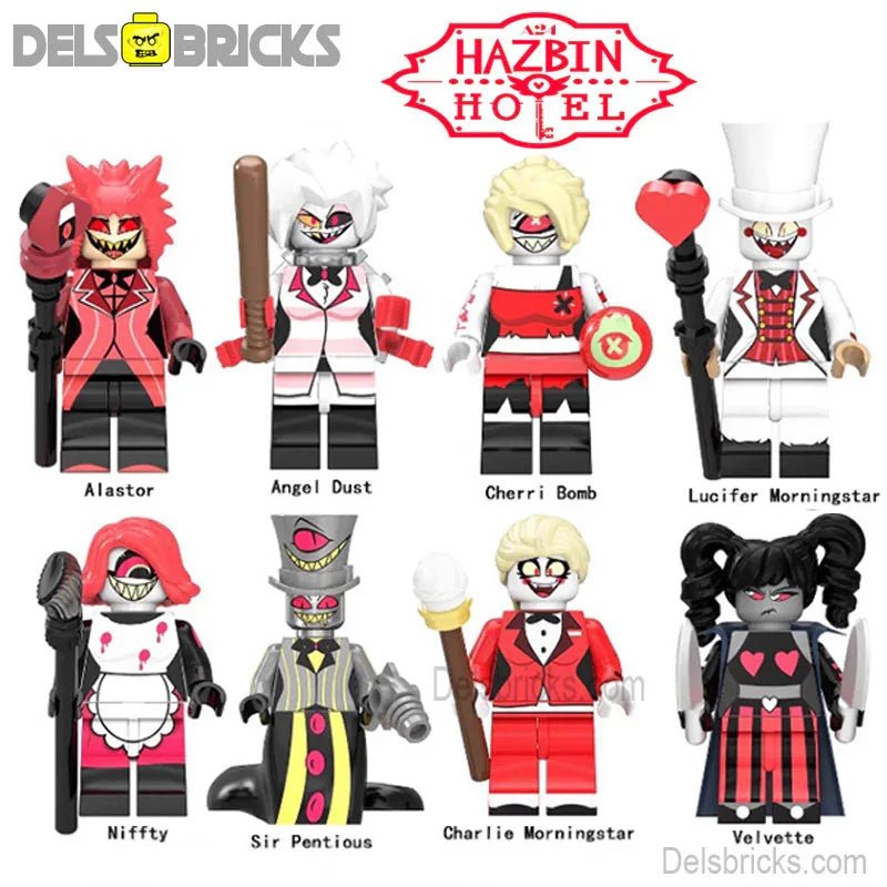 Hazbin Hotel Set of 8 Best Lego Minifigures Custom Toys - DelsBricks MinifiguresMinifiguresDelsBricks MinifiguresDelsbricks