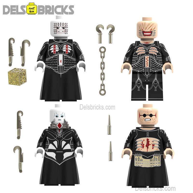 Hellraiser Cenobites from Hell set of 4 Lego Minifigures Custom Horror Toys - DelsBricks MinifiguresLego Horror MinifiguresDelsBricks MinifiguresDelsbricks.com