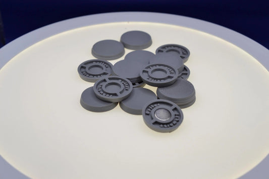 28mm Magnet Compatible Bases for Miniatures, NO Magnets Included, STL Printed Bases, Mini Bases, Magnetic, PLA Bases, 2mm bracing
