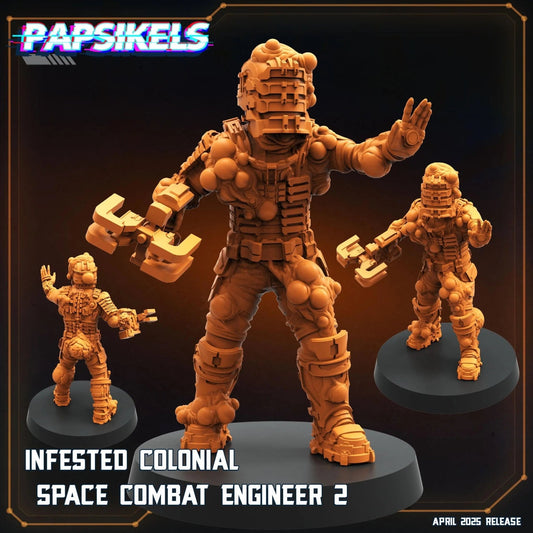 Infested Colonial Space Engineers by Papsikels Miniature, 32mm Heroic Scale, War Gaming, Proxy for Dead Space, Aliens vs Humans, Sci - fi - DelsBricks Toys & CollectiblesResin Printed MiniatureDelsBricks Toys & CollectiblesMega Diamonds & Schwartzreiter Mini Forge