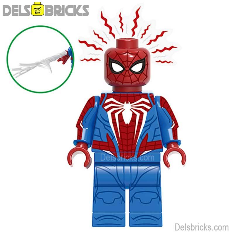 Insomniac Spider - Man Video Game Version Spiderman Minifigures - DelsBricks MinifiguresSpiderman Lego MinifiguresDelsBricks MinifiguresDelsbricks.com