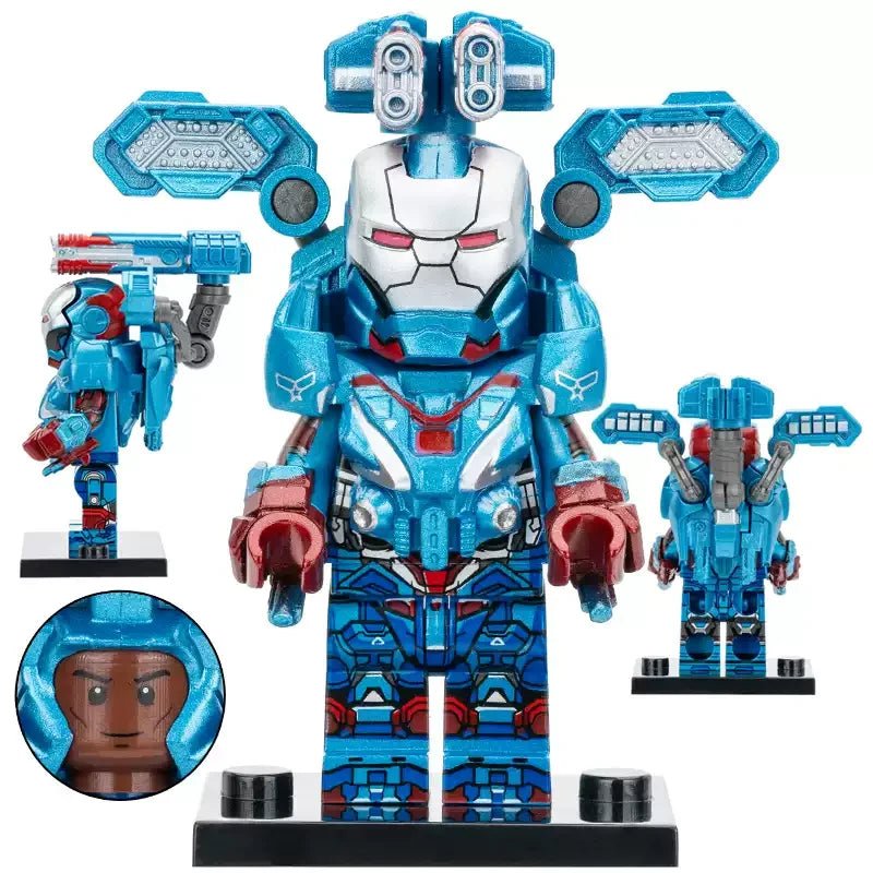 Iron Patriot James Rhodes Endgame Lego Minifigures Custom Toys 2 - DelsBricks MinifiguresMinifiguresDelsBricks MinifiguresDelsbricks