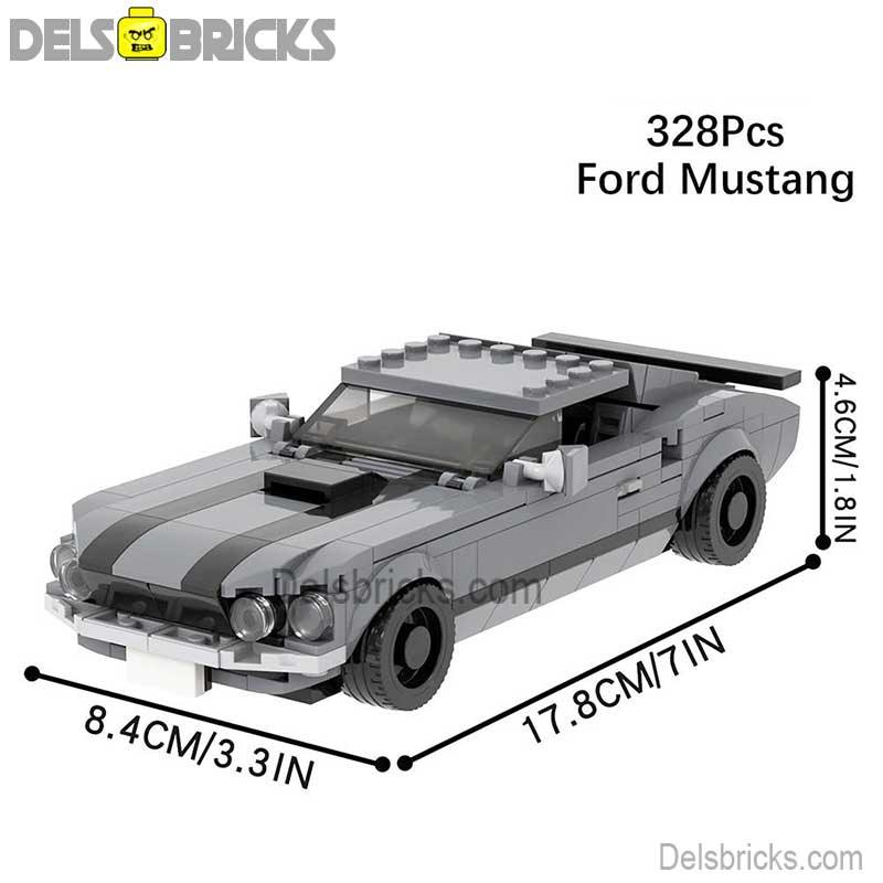 John Wick's Classic Mustang Toy car Lego Minifigures Custom Building Block Toys - DelsBricks MinifiguresMinifiguresDelsBricks MinifiguresDelsbricks