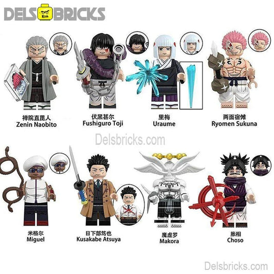 Jujutsu kaisen set of 8 Lego Anime Minifigures Custom Toys 4 - DelsBricks MinifiguresMinifiguresDelsBricks MinifiguresDelsbricks