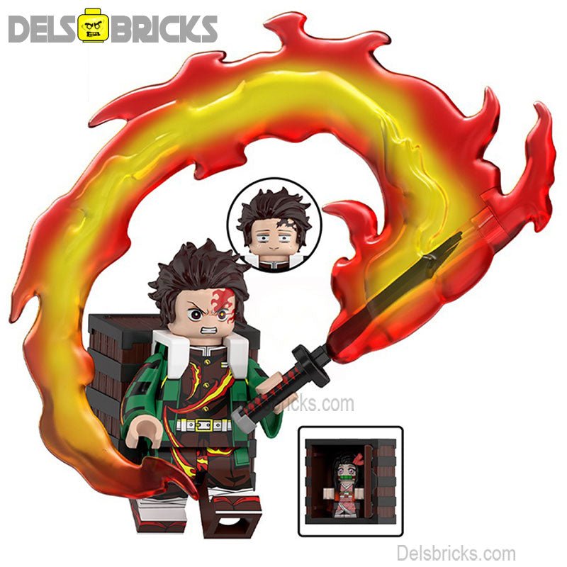 kamado tanjirou Demon Slayer Anime Lego Minifigures Custom Toys 2 - DelsBricks MinifiguresMinifiguresDelsBricks MinifiguresDelsbricks