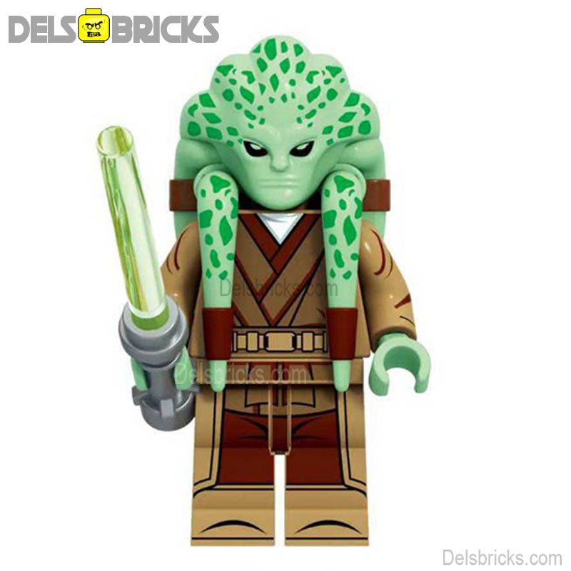 Kit Fisto Lego Star wars Minifigures custom Toys - DelsBricks MinifiguresLego Star Wars MinifiguresDelsBricks MinifiguresDelsbricks.com