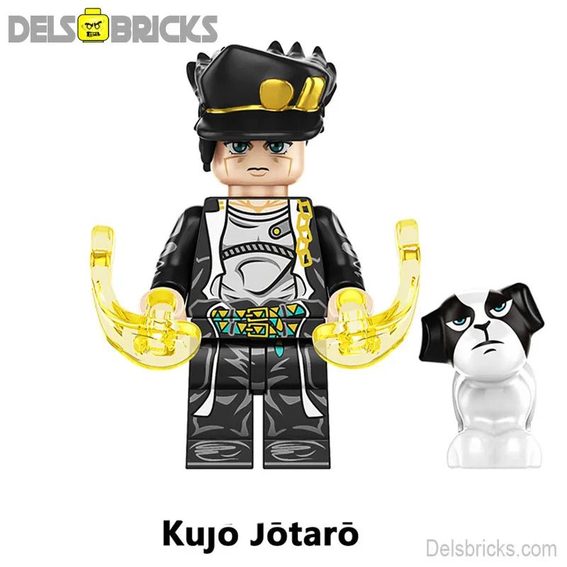 Kujo Jotaro Jojo's Bizarre Adventure Anime Lego Minifigures custom toys - DelsBricks MinifiguresMinifiguresDelsBricks MinifiguresDelsbricks