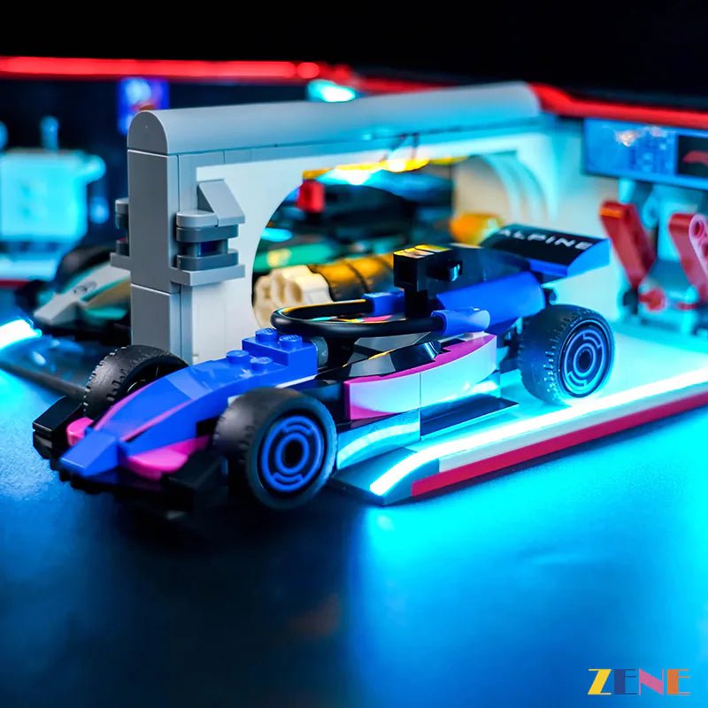 Light Kit for City F1 Garage Mercedes - AMG Alpine Cars 60444 - DelsBricks Toys & CollectiblesLed Light Kit for LegoDelsBricks Toys & CollectiblesZENE