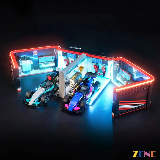 Light Kit for City F1 Garage Mercedes - AMG Alpine Cars 60444 - DelsBricks Toys & CollectiblesLed Light Kit for LegoDelsBricks Toys & CollectiblesZENE