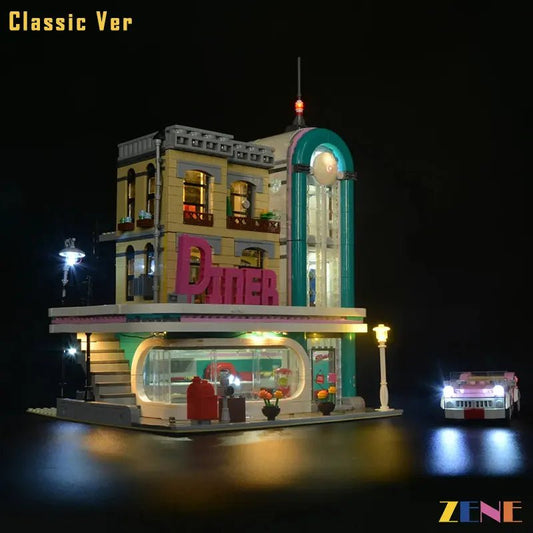 Light Kit for Downtown Diner 10260 - DelsBricks Toys & CollectiblesLed Light Kit for LegoDelsBricks Toys & CollectiblesZENE