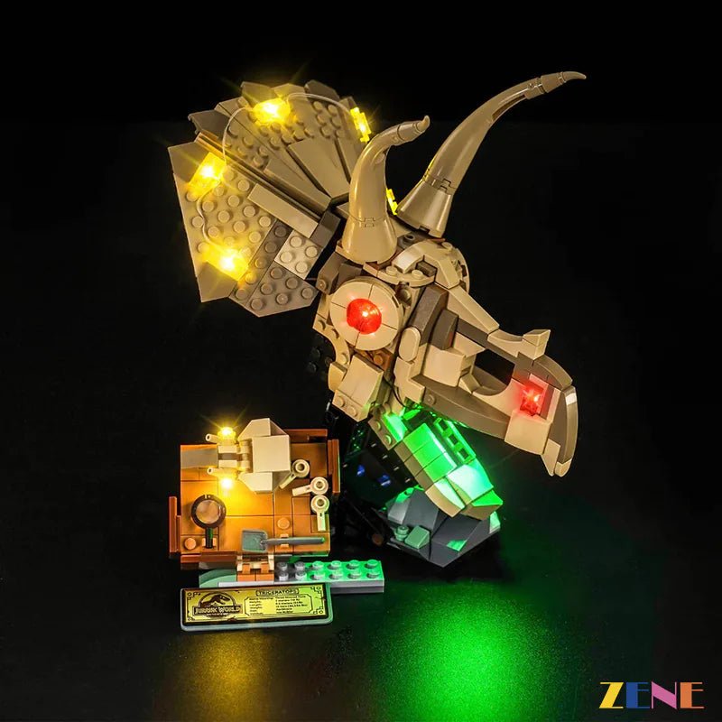 Light Kit for Jurassic World Dinosaur Fossils: Triceratops Skull 76969 - DelsBricks Toys & CollectiblesLed Light Kit for LEGO ZENE20DelsBricks Toys & CollectiblesZENE