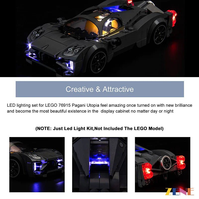 Light Kit for Pagani Utopia 76915 - DelsBricks Toys & CollectiblesLed Light Kit for LegoDelsBricks Toys & CollectiblesZENE