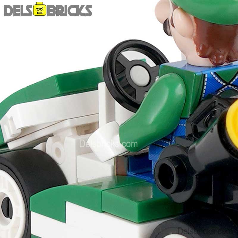 Luigi Kart Brothers Super Mario Lego Minifigures Custom Toys - DelsBricks MinifiguresMinifiguresDelsBricks MinifiguresDelsbricks