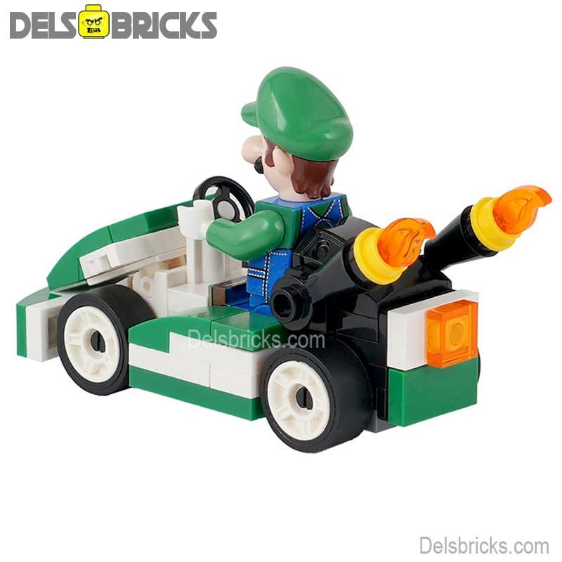 Luigi Kart Brothers Super Mario Lego Minifigures Custom Toys - DelsBricks MinifiguresMinifiguresDelsBricks MinifiguresDelsbricks