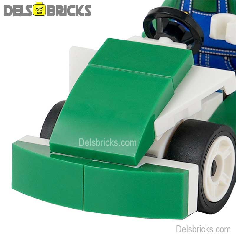 Luigi Kart Brothers Super Mario Lego Minifigures Custom Toys - DelsBricks MinifiguresMinifiguresDelsBricks MinifiguresDelsbricks
