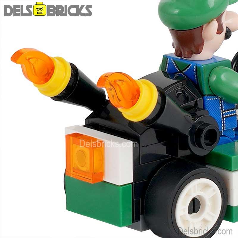 Luigi Kart Brothers Super Mario Lego Minifigures Custom Toys - DelsBricks MinifiguresMinifiguresDelsBricks MinifiguresDelsbricks