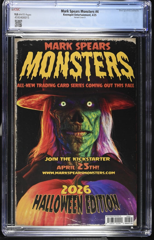 Mark Spears Monsters 4 Keenspot Entertainment Cover D CGC 9.8 - DelsBricks Toys & CollectiblesCollectibles:Comic Books & Memorabilia:Comics:Comics & Graphic NovelsDelsBricks Toys & Collectibles412 Comics