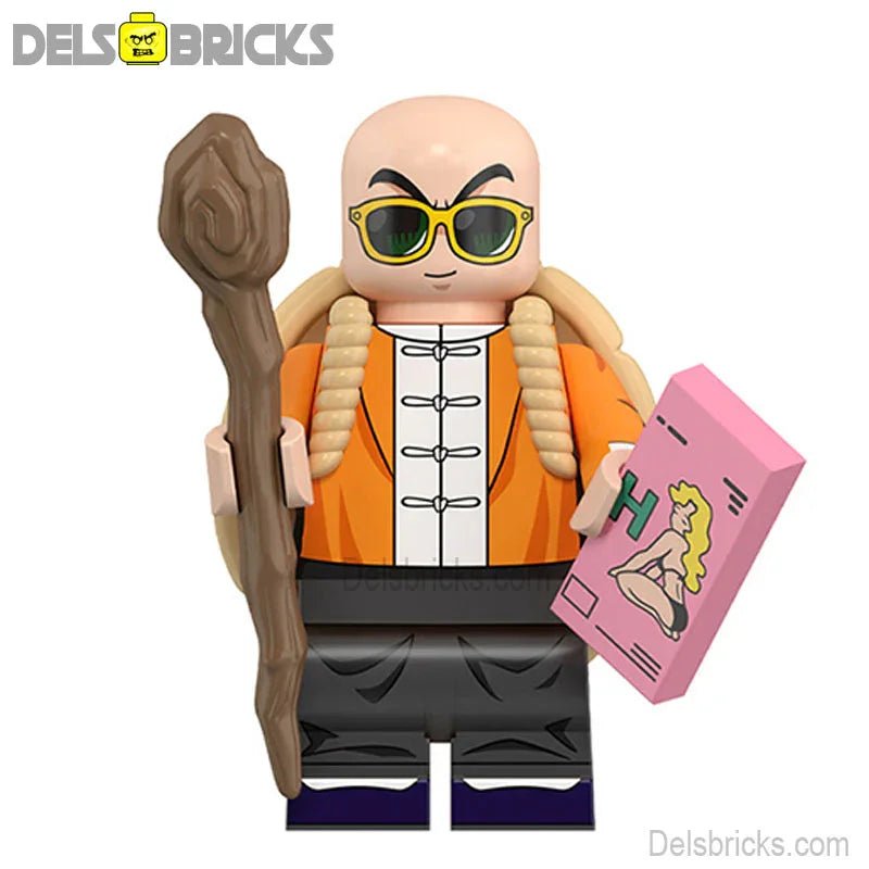 Master Roshi Dragon Ball Z Super Lego Minifigures Best Custom Anime Toys - DelsBricks MinifiguresMinifiguresDelsBricks MinifiguresDelsbricks