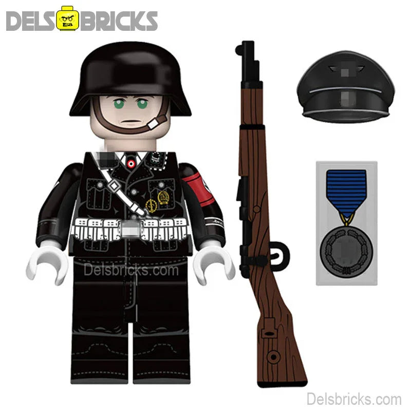 World War 2 German Nazi Soldier Lego Minifigures Custom Toys - DelsBricks Minifigures