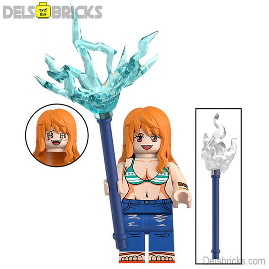 Nami from ONE PIECE Anime Lego Minifigures custom toys 5 - DelsBricks MinifiguresMinifiguresDelsBricks MinifiguresDelsbricks
