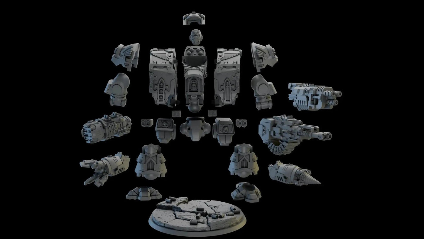 Omega War Hulk by Ghamak Heroic 28/32mm Scale Miniature, 98mm tall - DelsBricks Toys & CollectiblesResin Printed MiniatureDelsBricks Toys & CollectiblesMega Diamonds & Schwartzreiter Mini Forge