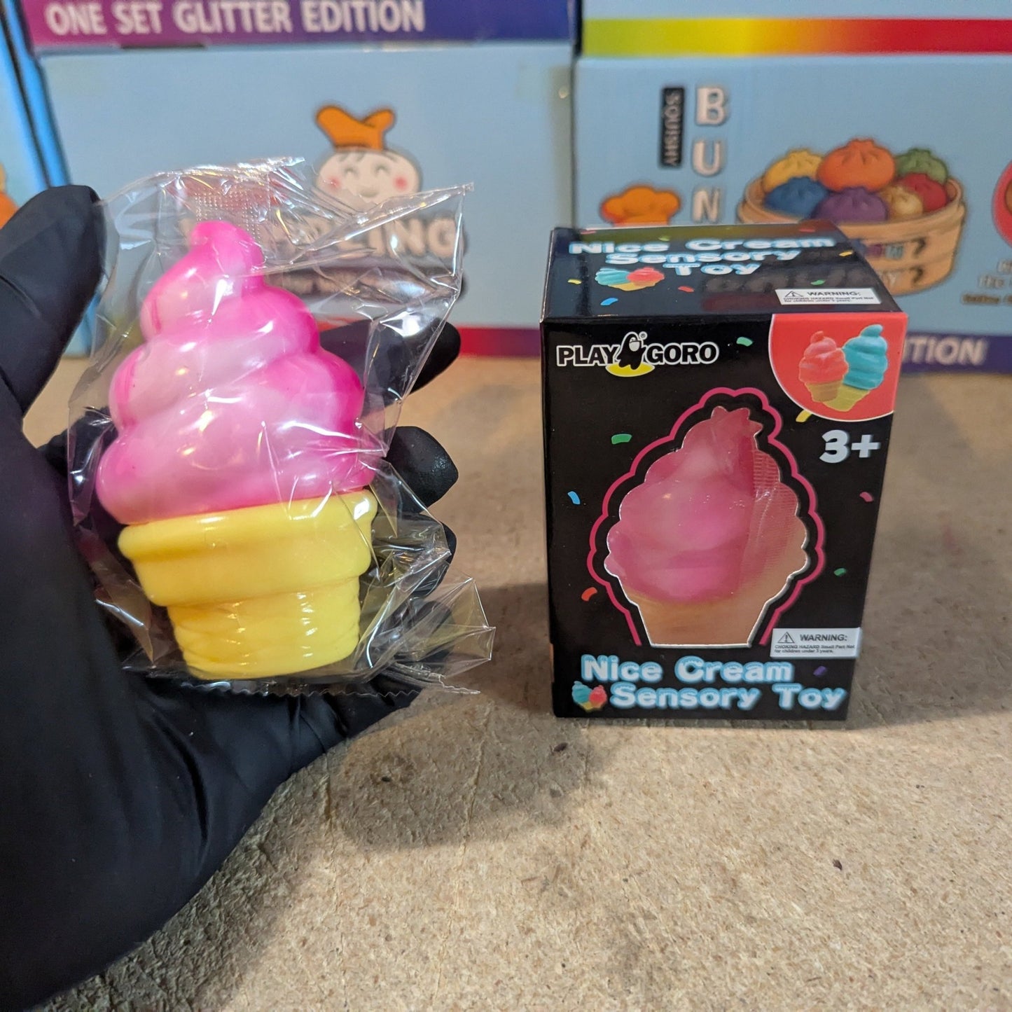 Pink Creamy Ice Cream Cone Squishy (Slow Rising Squish) - DelsBricks Toys & CollectiblesDelsBricks Toys & CollectiblesRalphie's Funhouse