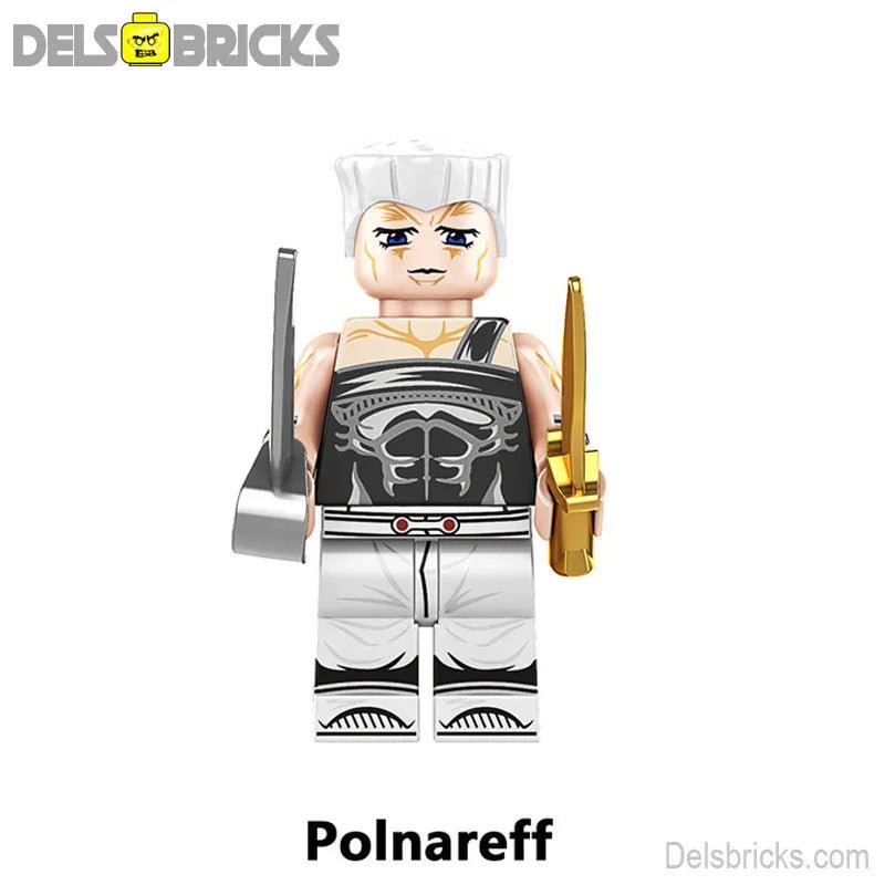Polnareff Jojo's Bizarre Adventure Anime Lego Minifigures custom toys - DelsBricks MinifiguresMinifiguresDelsBricks MinifiguresDelsbricks