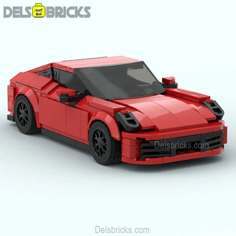 Porsche 911 red sports car Lego Custom Minifigures Building Block Toys - DelsBricks MinifiguresMinifiguresDelsBricks MinifiguresDelsbricks