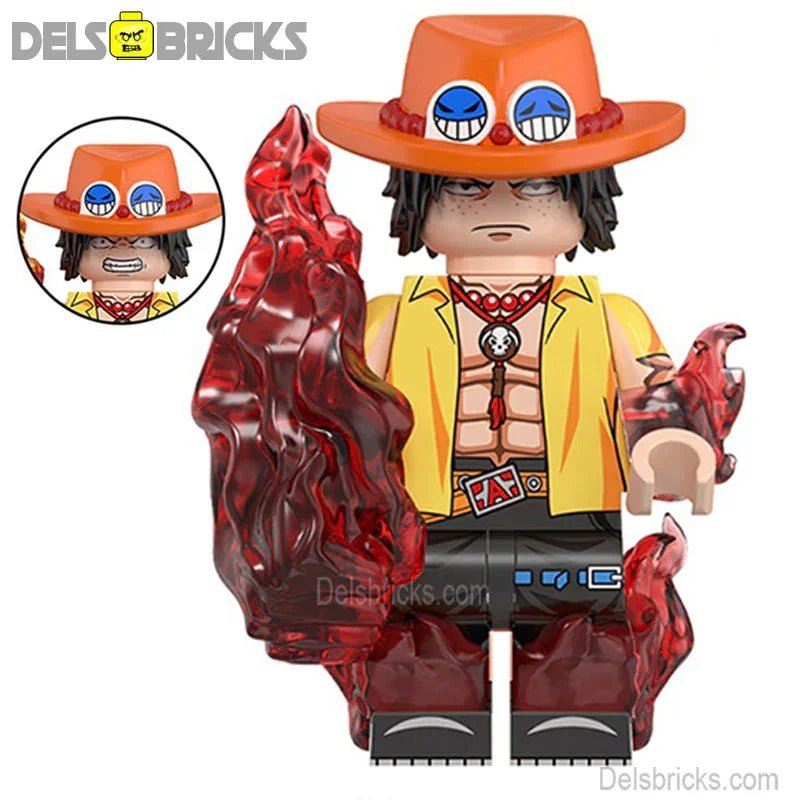 Portgas D Ace from ONE PIECE Anime Lego Minifigures custom toys 6 - DelsBricks MinifiguresMinifiguresDelsBricks MinifiguresDelsbricks