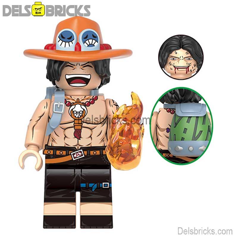 Portgas D Ace NEW ONE PIECE Anime Lego Minifigures custom toys - DelsBricks MinifiguresMinifiguresDelsBricks MinifiguresDelsbricks