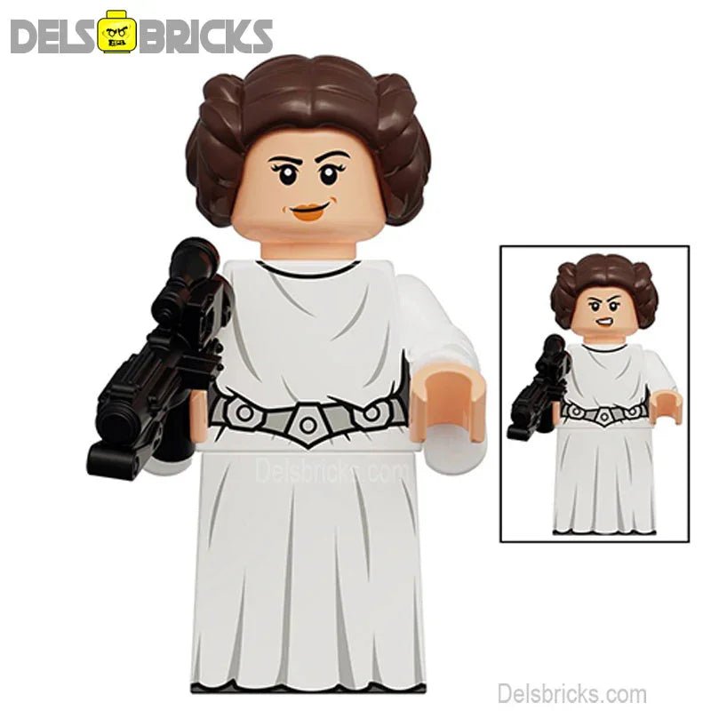 Princess Leia A New Hope | Lego Star wars Minifigures Custom Toys 2 - DelsBricks MinifiguresLego Star Wars MinifiguresDelsBricks MinifiguresDelsbricks.com