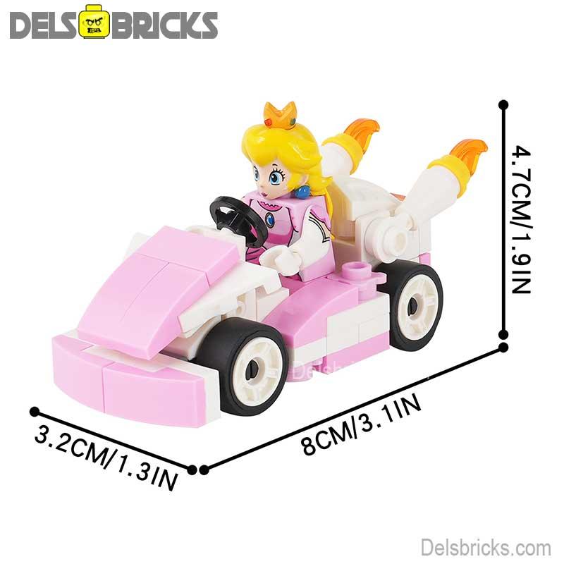 Princess Peach kart Mario Brothers Movie Super Mario Lego Minifigures - DelsBricks MinifiguresMinifiguresDelsBricks MinifiguresDelsbricks