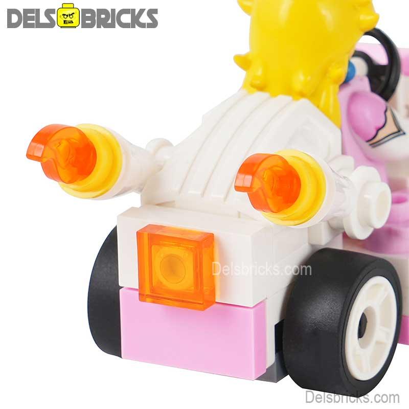 Princess Peach kart Mario Brothers Movie Super Mario Lego Minifigures - DelsBricks MinifiguresMinifiguresDelsBricks MinifiguresDelsbricks