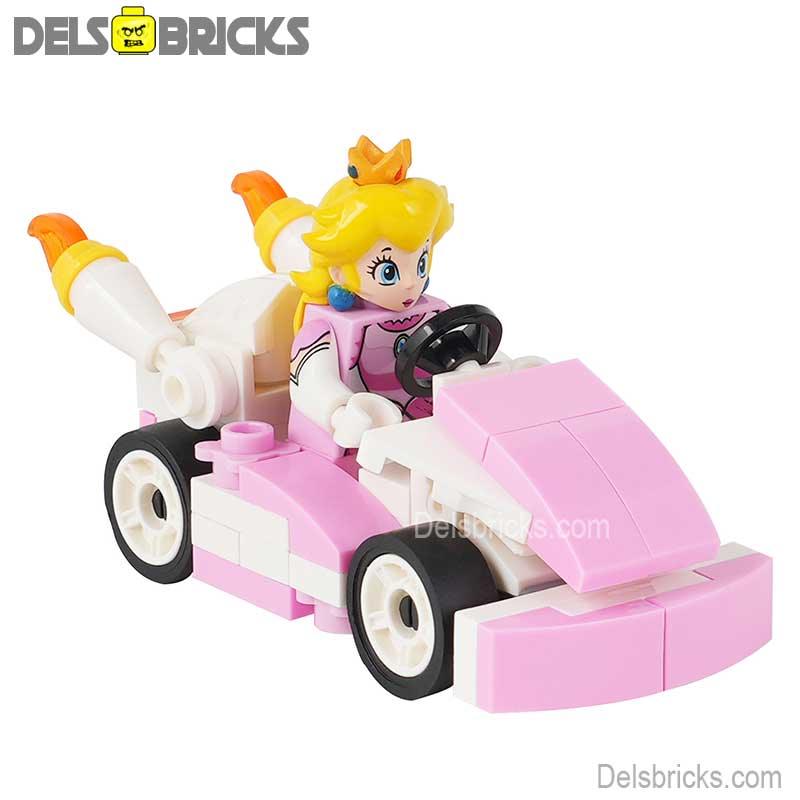 Princess Peach kart Mario Brothers Movie Super Mario Lego Minifigures - DelsBricks MinifiguresMinifiguresDelsBricks MinifiguresDelsbricks