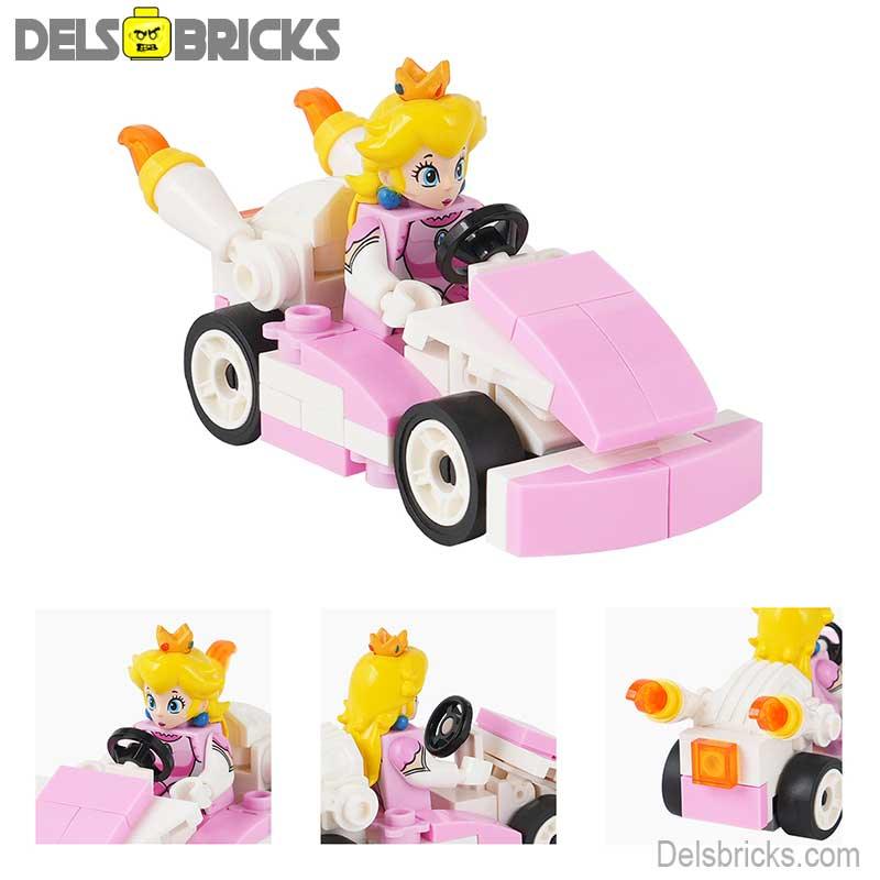 Princess Peach kart Mario Brothers Movie Super Mario Lego Minifigures - DelsBricks MinifiguresMinifiguresDelsBricks MinifiguresDelsbricks