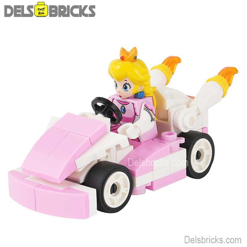 Princess Peach kart Mario Brothers Movie Super Mario Lego Minifigures - DelsBricks MinifiguresMinifiguresDelsBricks MinifiguresDelsbricks