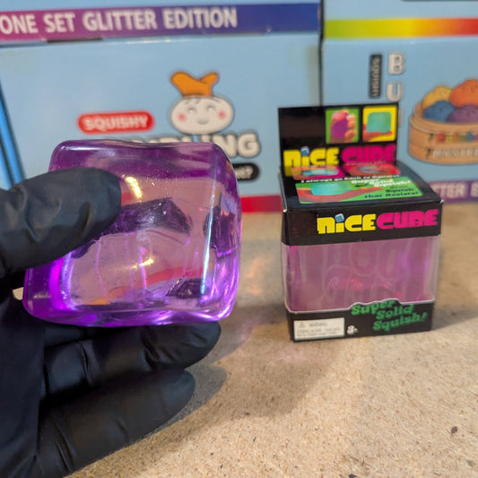 Purple Wannabe Nice Cube (Super Slow - Rising Squish) - DelsBricks Toys & CollectiblesDelsBricks Toys & CollectiblesRalphie's Funhouse