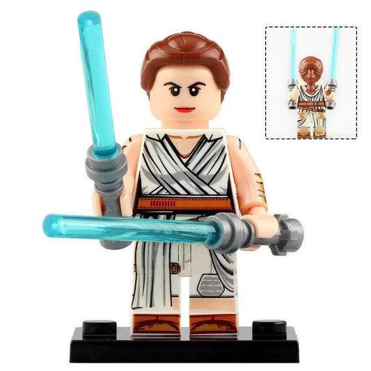 Rey Skywalker Star Wars Lego Minifigures Custom Toys - DelsBricks MinifiguresLego Star Wars MinifiguresDelsBricks MinifiguresDelsbricks.com