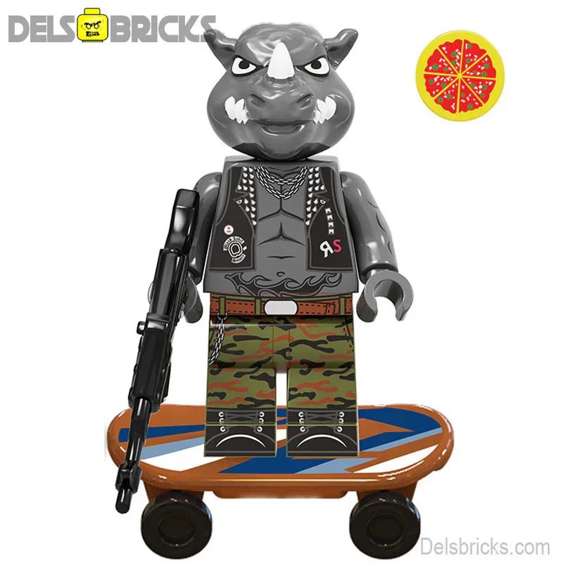 Rocksteady Teenage Mutant Ninja Turtles Custom Toys - DelsBricks MinifiguresMinifiguresDelsBricks MinifiguresDelsbricks