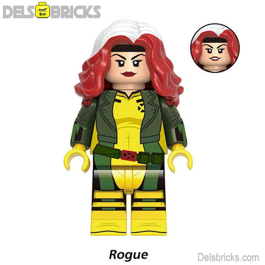 Rogue From X - Men '97 Lego Minifigures custom toys NEW - DelsBricks MinifiguresMinifiguresDelsBricks MinifiguresDelsbricks