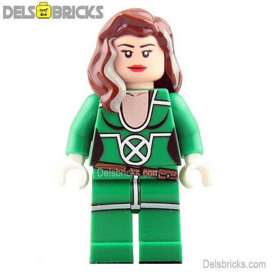Rogue X - Men green suit Lego marvel Minifigures - DelsBricks MinifiguresMinifiguresDelsBricks MinifiguresDelsbricks